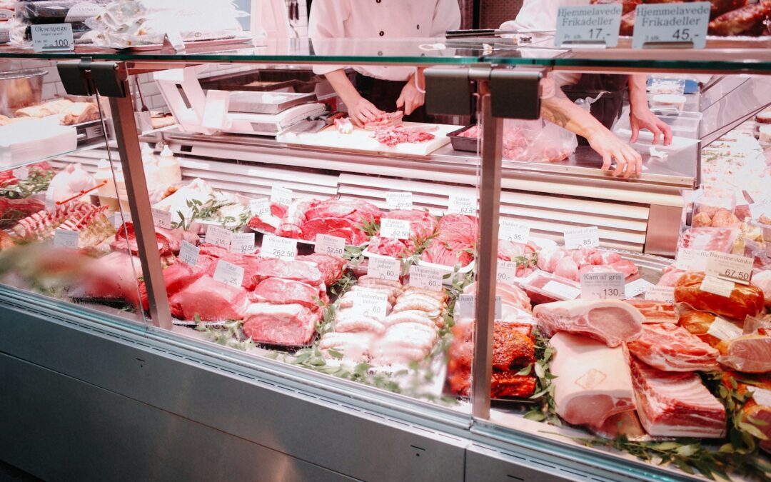 raw meat on stainless steel tray